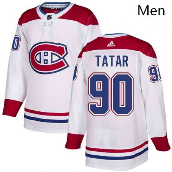 Mens Adidas Montreal Canadiens 90 Tomas Tatar Authentic White Away NHL Jersey